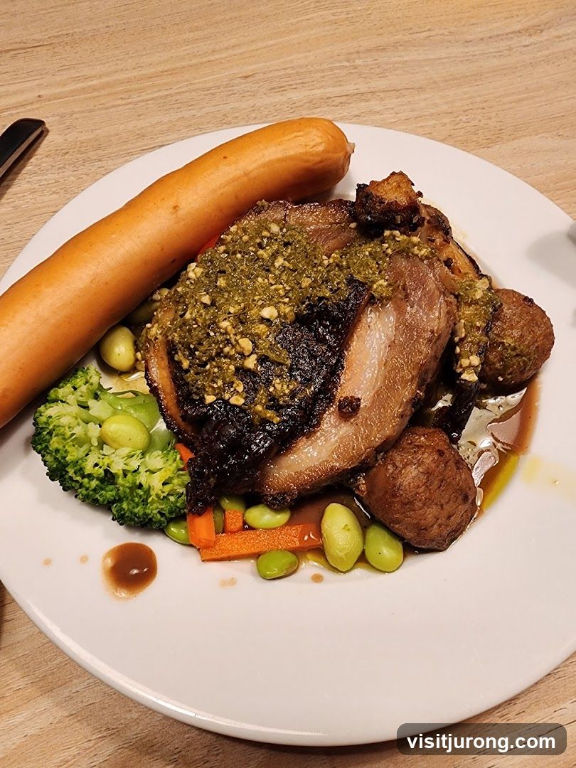 Pork Belly with Sausage and Vegetables
