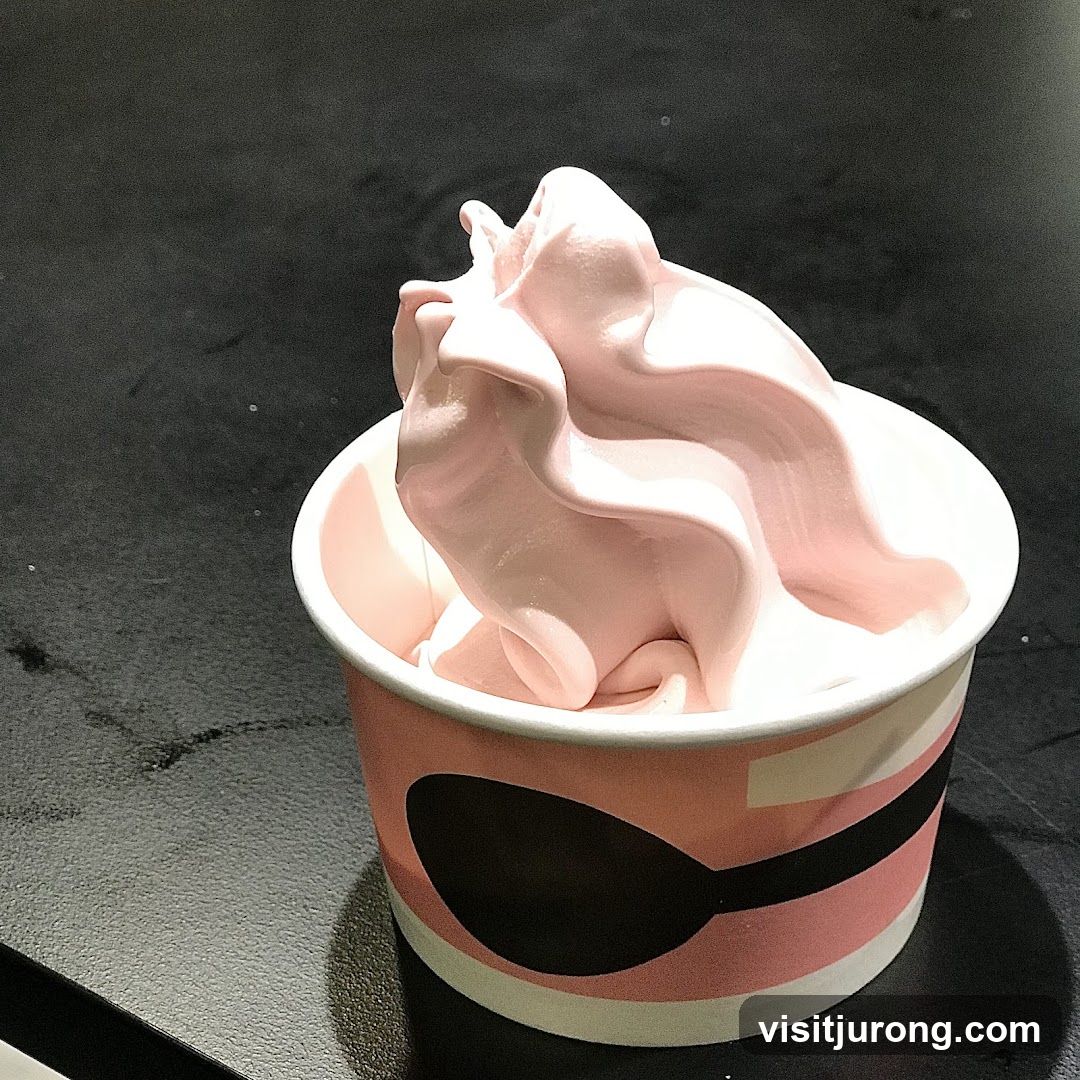 Pink Soft Serve Ice Cream
