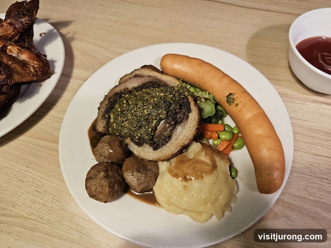 Roast Dinner with Sausage and Gravy