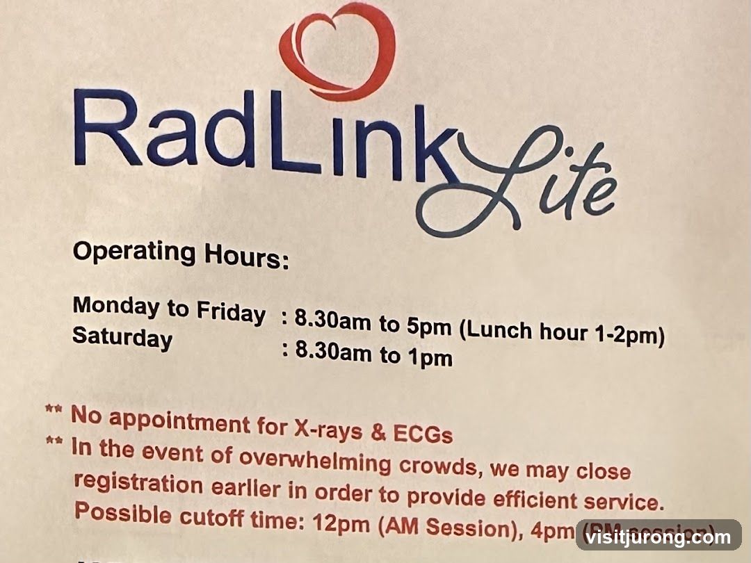 RadLink Lite Operating Hours