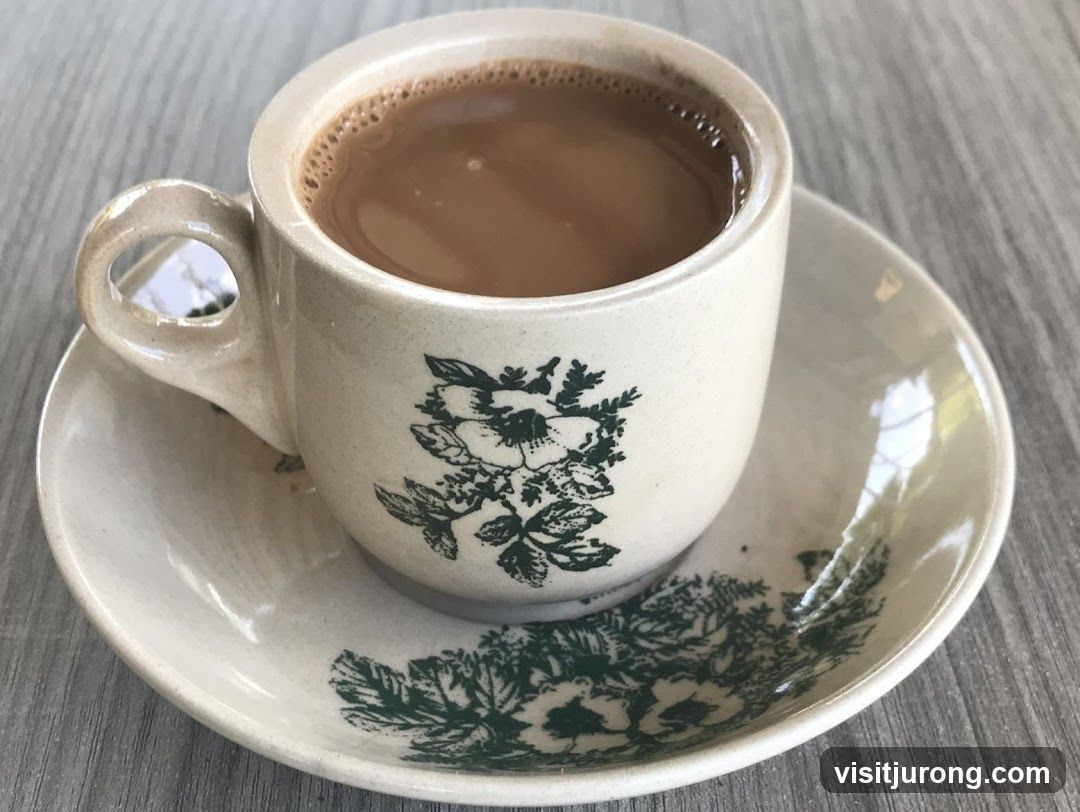 Coffee in a vintage cup