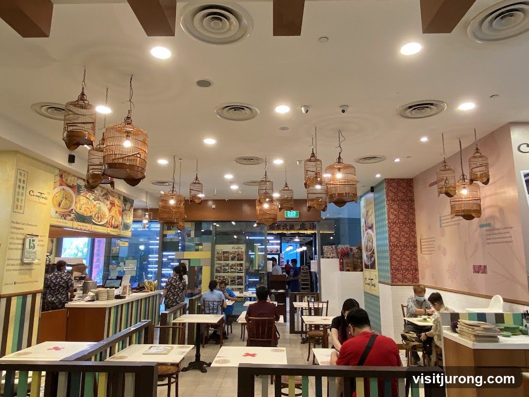 Restaurant Interior with Birdcage Chandeliers