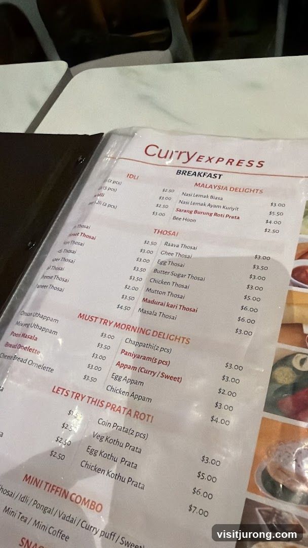 CurryExpress Menu