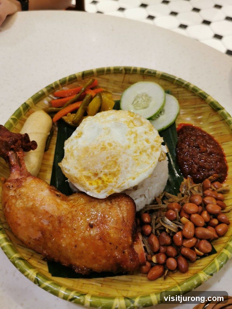 Nasi Lemak with Fried Chicken