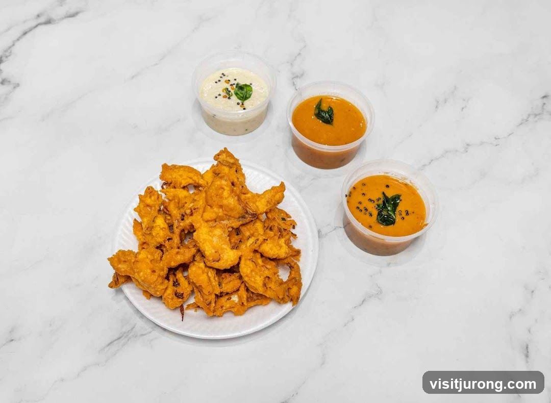 Onion Pakora with Dips