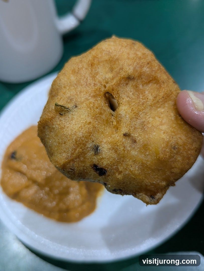 Fried Lentil Fritter with Chutney