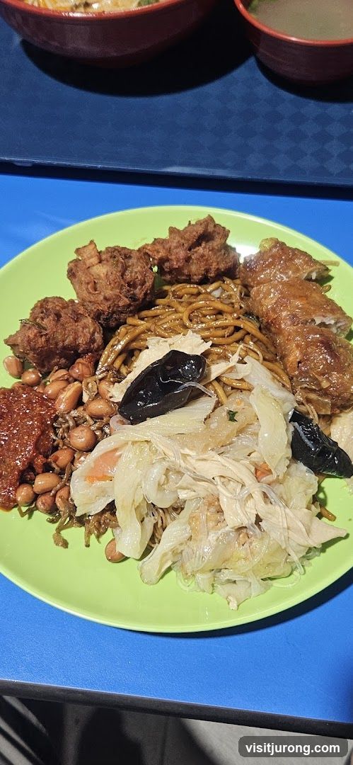Plate of Noodles with Various Toppings