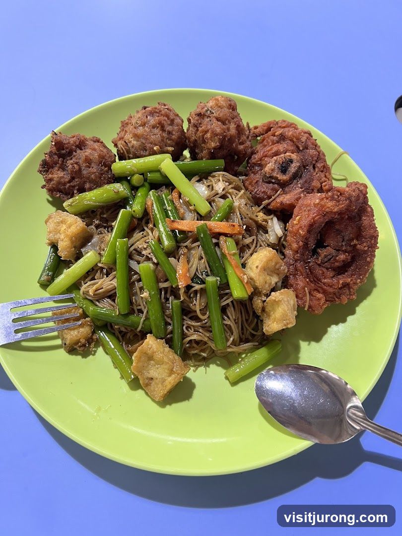 Fried Chicken and Noodles