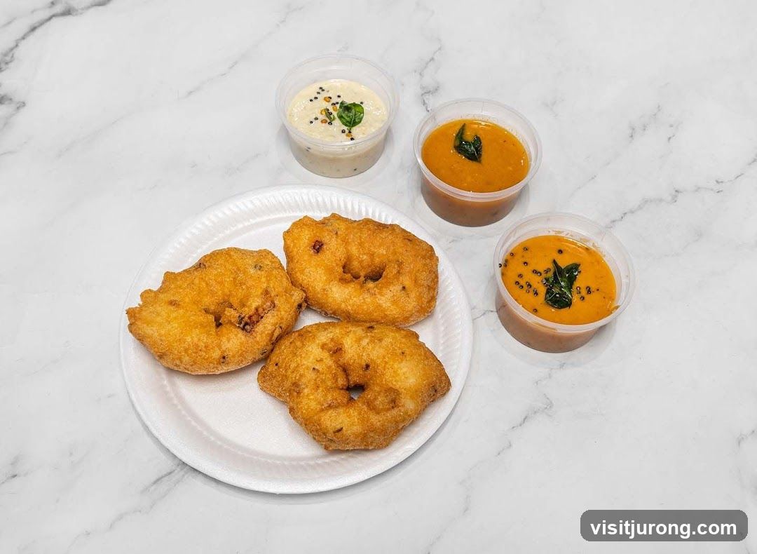 Vada with Chutney and Sambar
