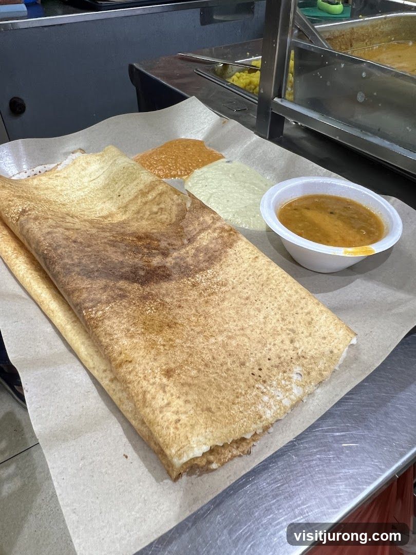 Dosa with Chutney and Sambar