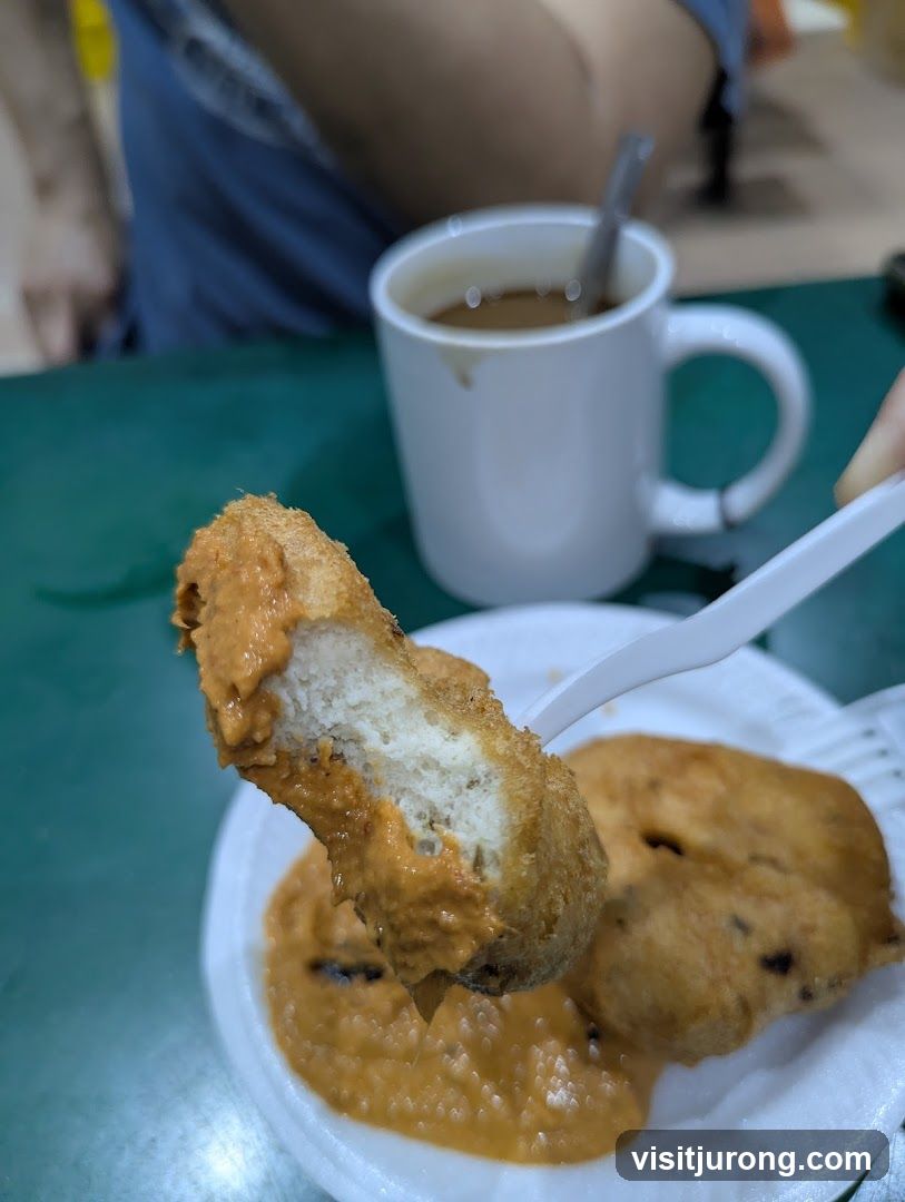 Fried Dough with Chutney and Coffee