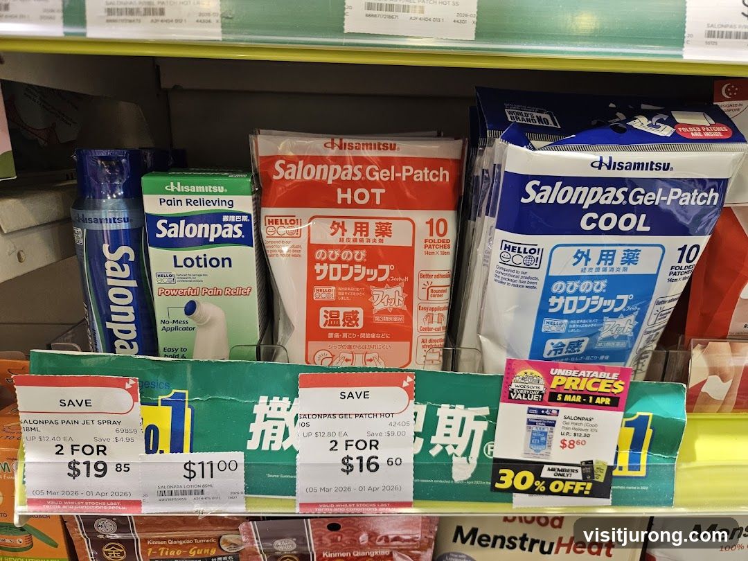 Salonpas Products on Shelf