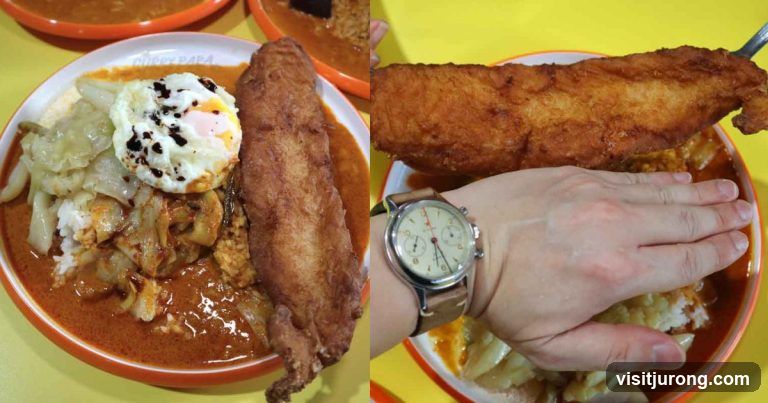 Curry Rice with Fried Fish and Egg