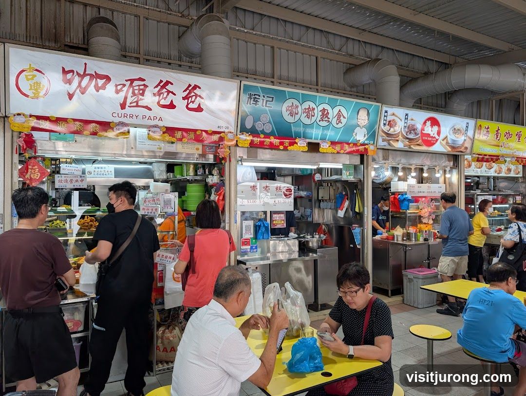 Food stalls in a hawker center