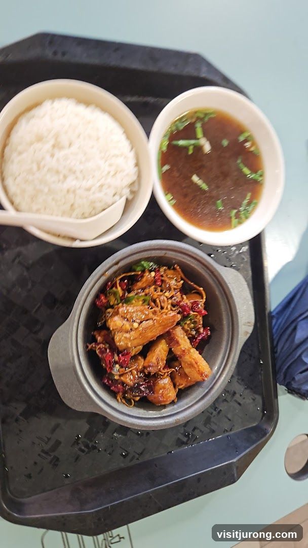 Spicy Braised Dish with Rice and Soup