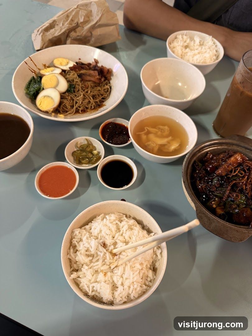Table with various dishes