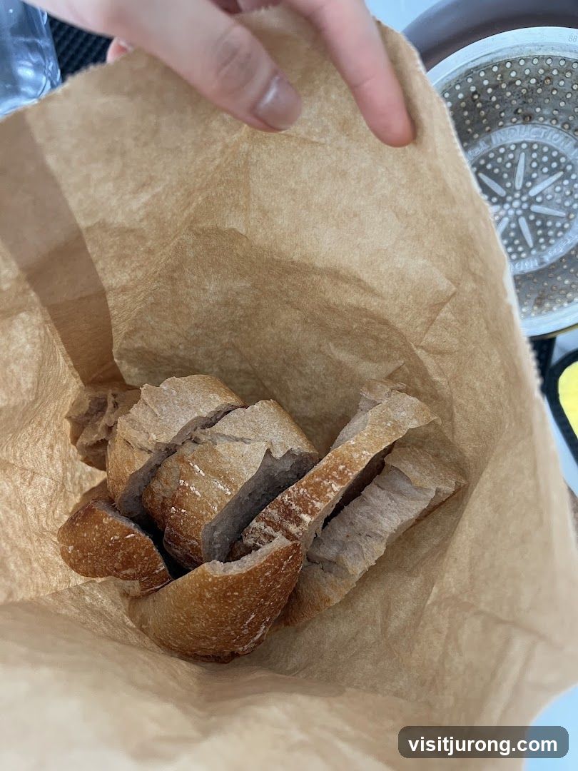 Sliced Baguette in Paper Bag