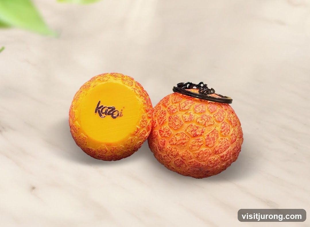 Lychee-shaped keychain