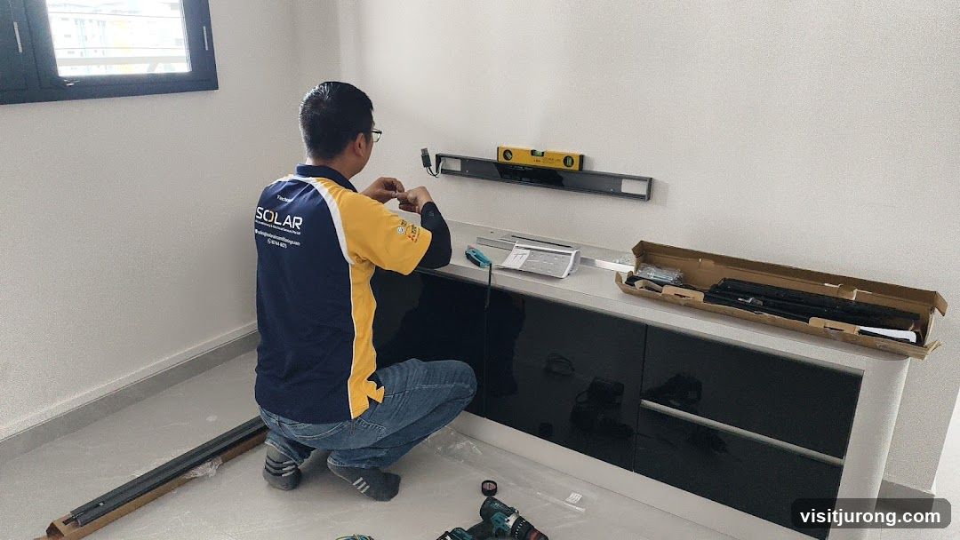 Technician Installing Mount