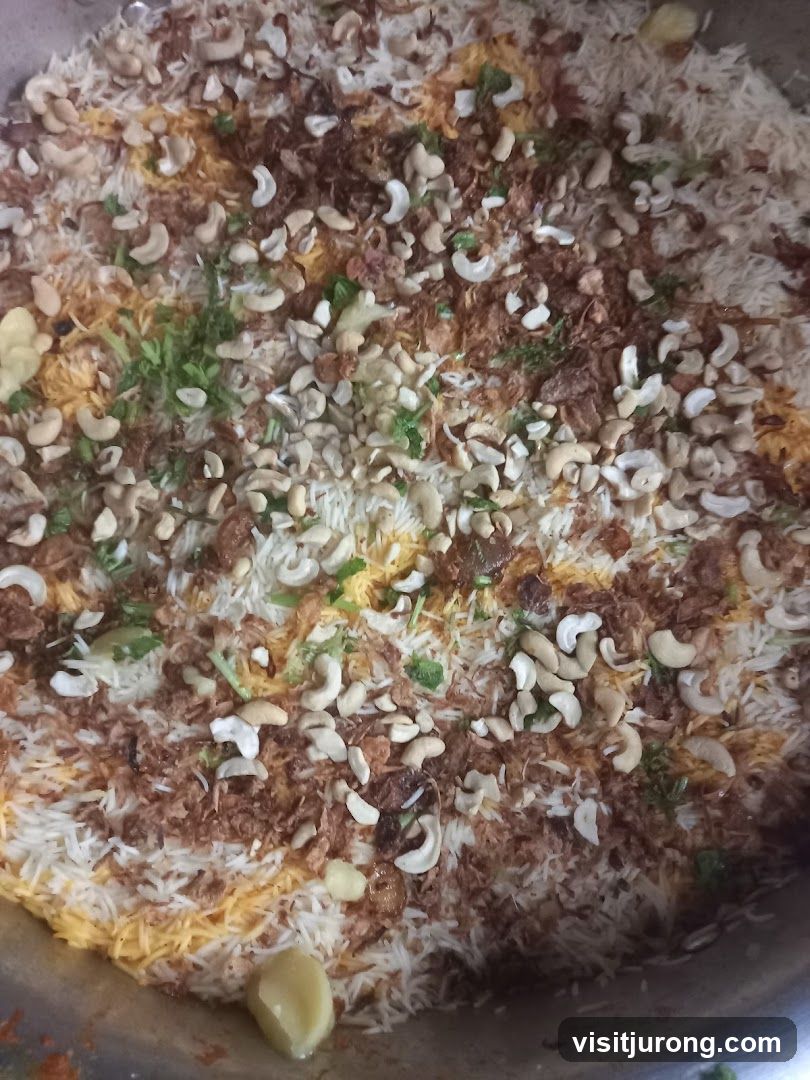 Biryani with Cashews and Fried Onions