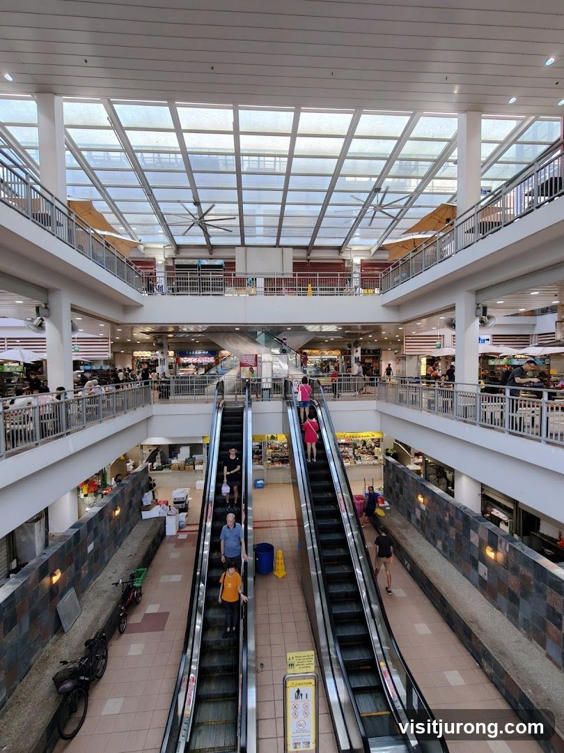 Indoor Market with Escalators