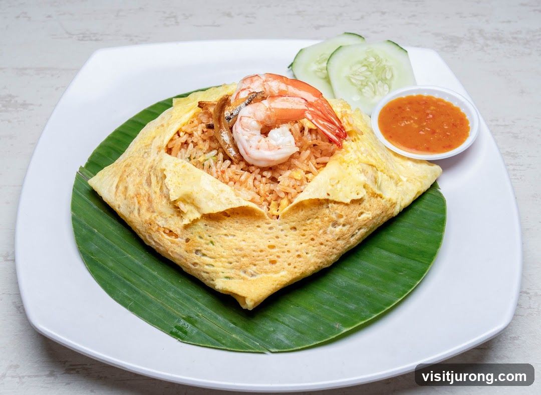 Omelette Fried Rice with Shrimp