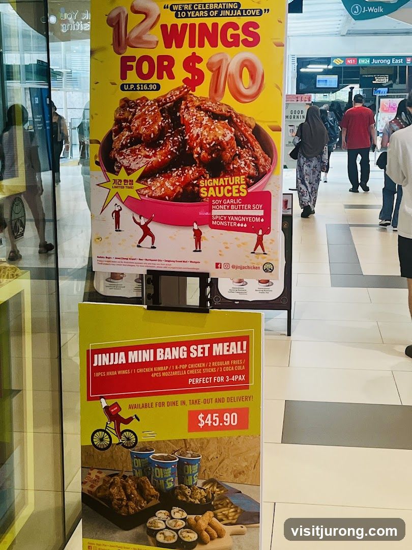 Promotional posters for Jinjja Chicken