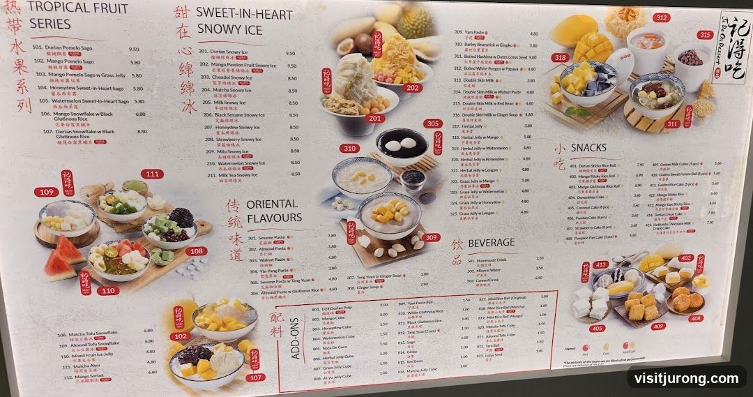 Ji De Chi Dessert Menu