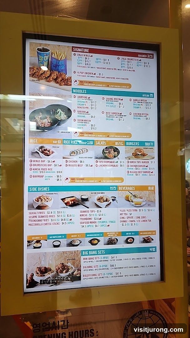 Korean Food Menu