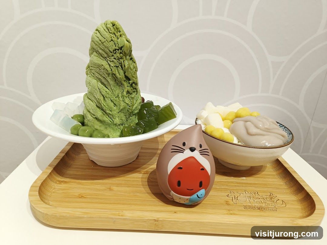 Matcha Shaved Ice Dessert
