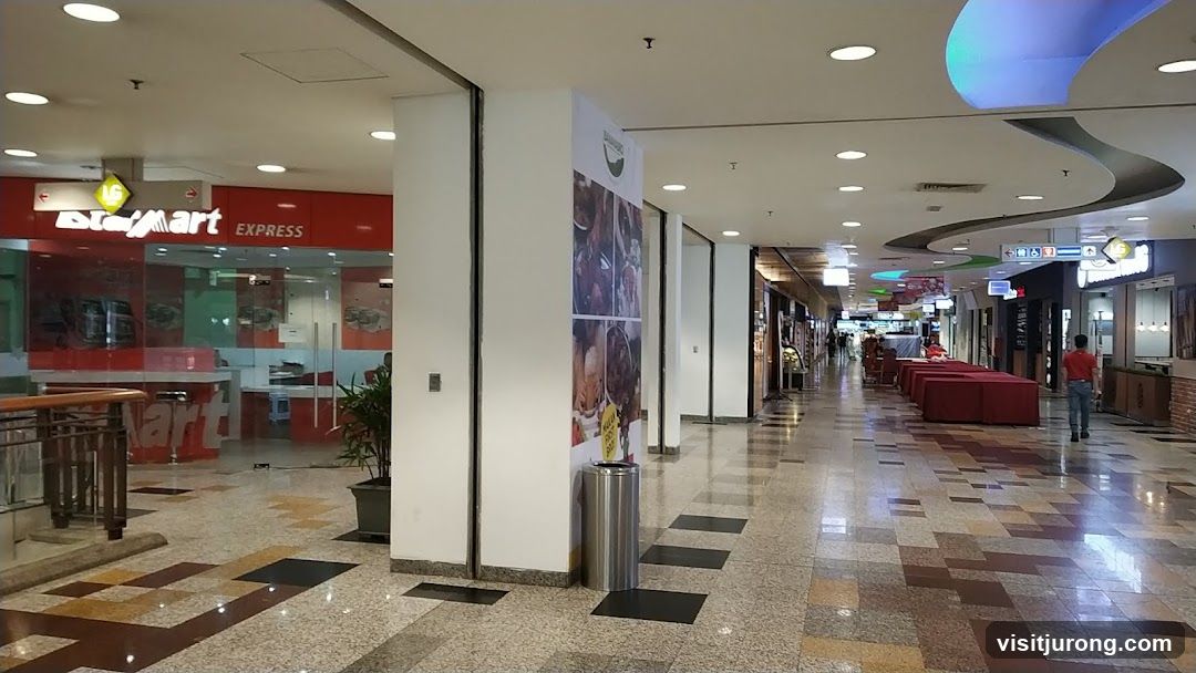 Mall Interior with Storefronts and Displays