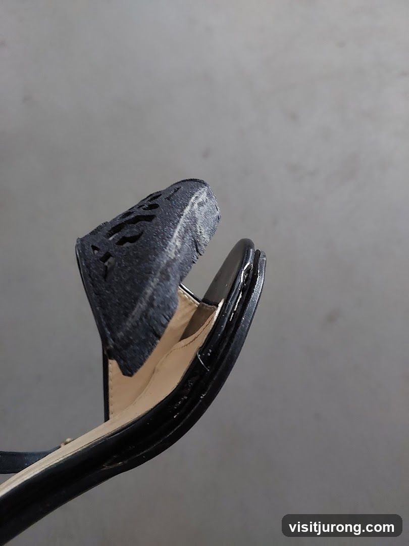 Black Shoe Heel Detail