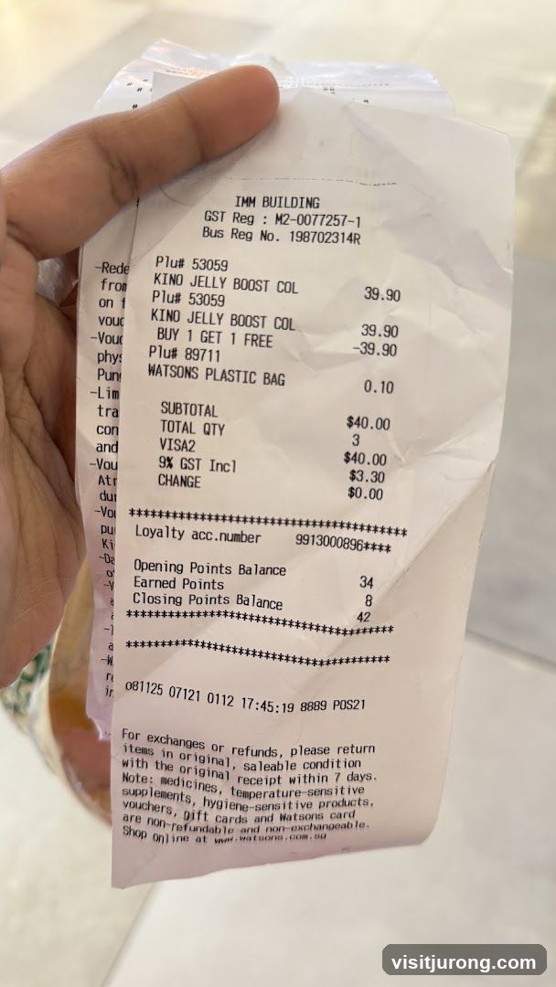 Watsons Receipt