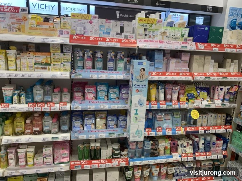 Skincare Products on Shelves