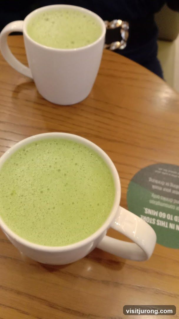 Two cups of matcha latte