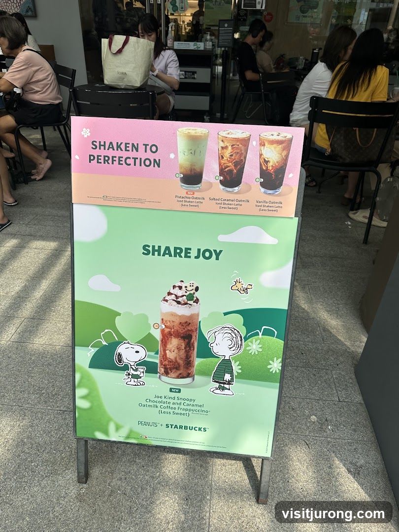 Starbucks promotional stand