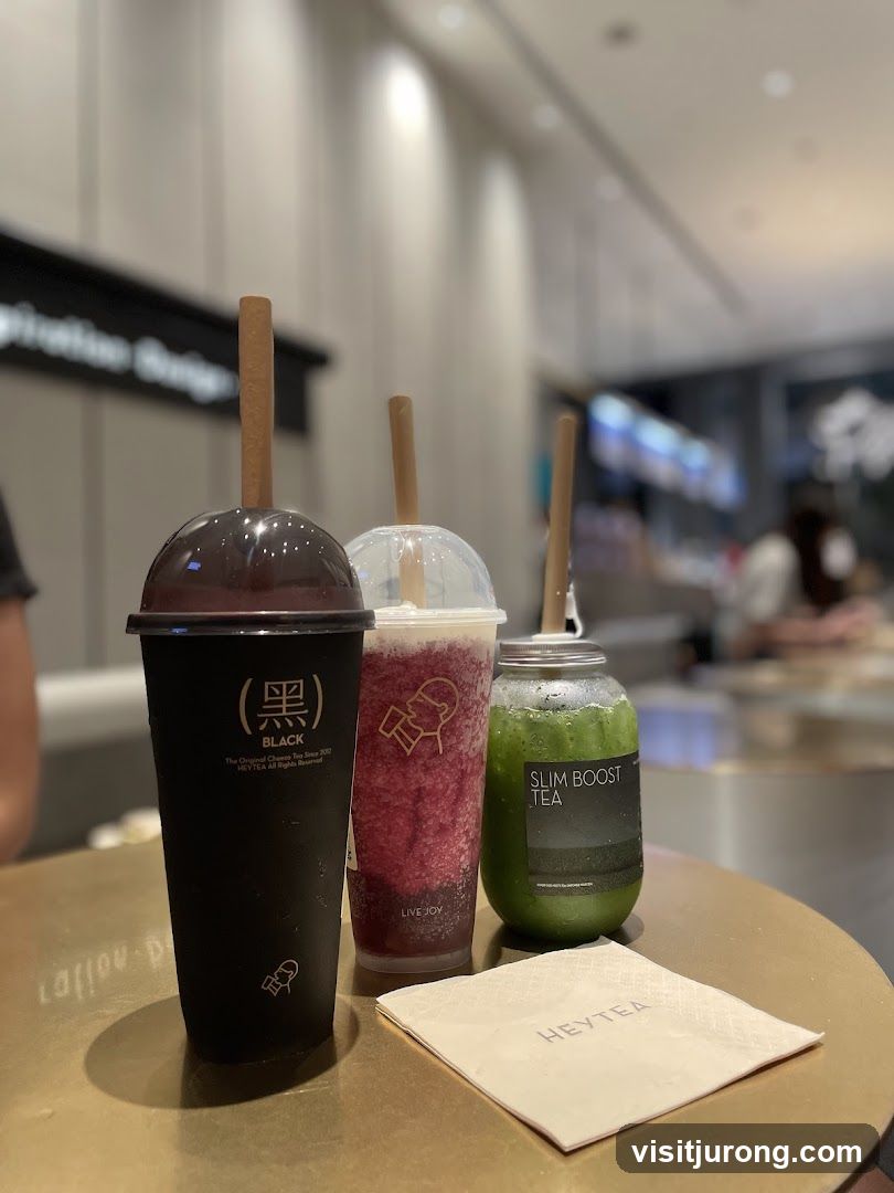Three drinks on a table