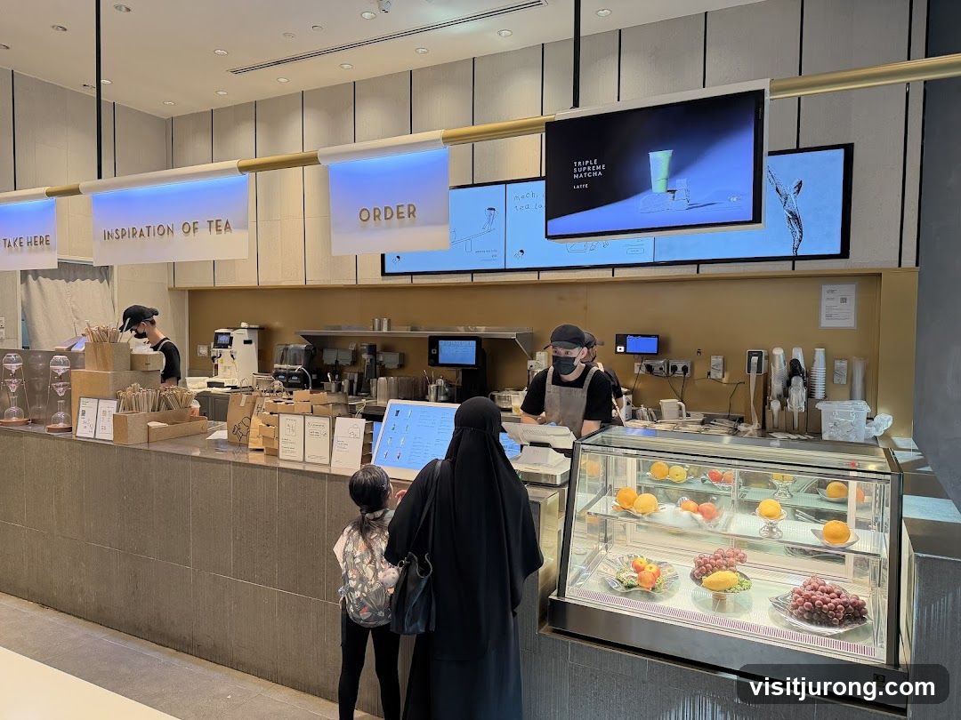 Tea shop counter