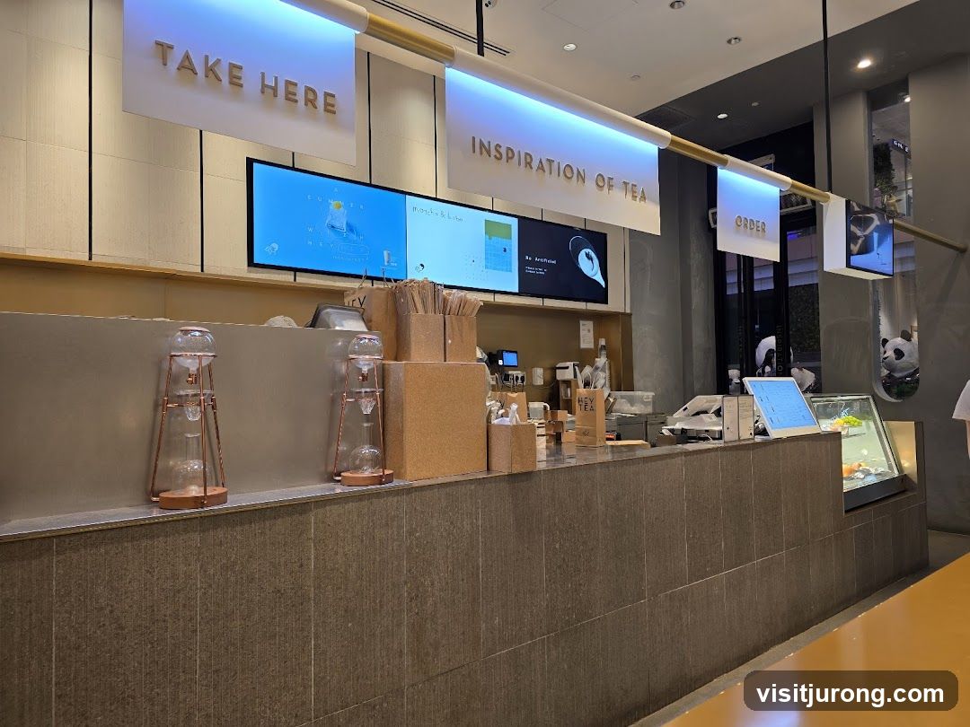 Tea shop counter