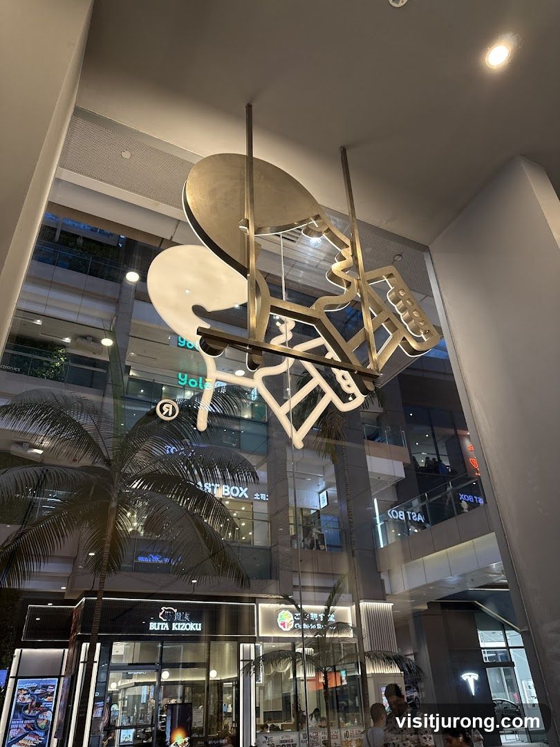 Restaurant Interior with Decorative Lighting