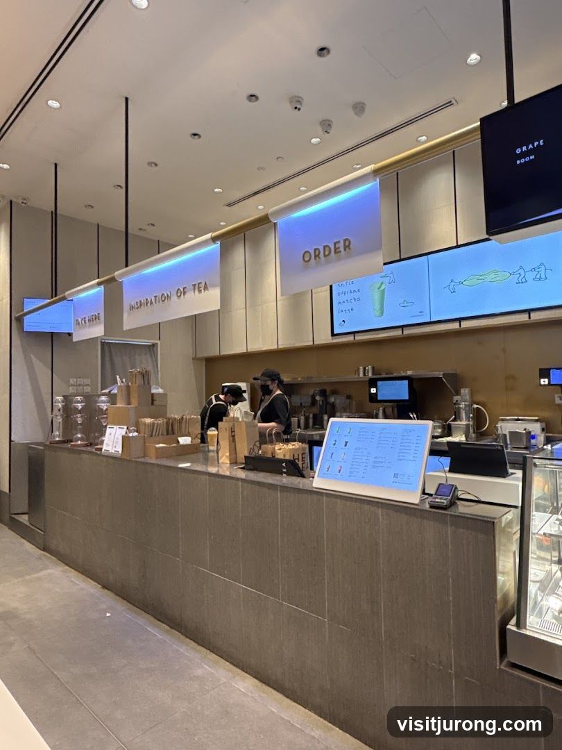 Tea shop counter