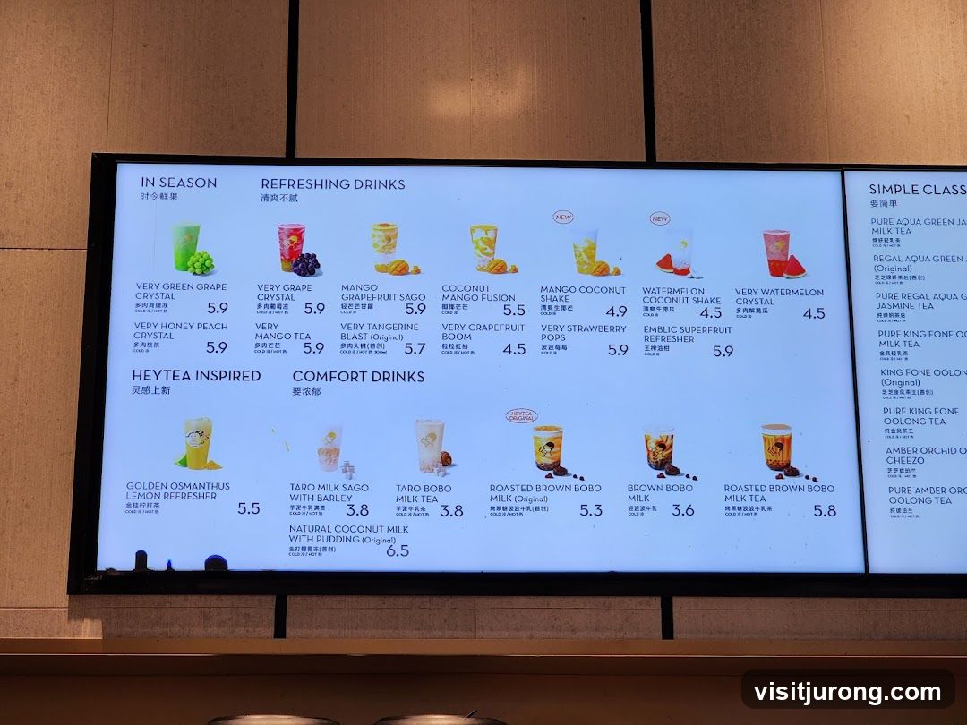 HEYTEA Menu