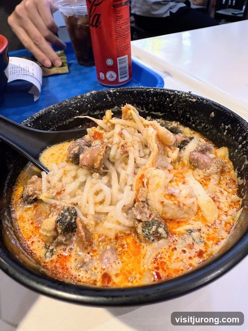 Bowl of Laksa with Drink