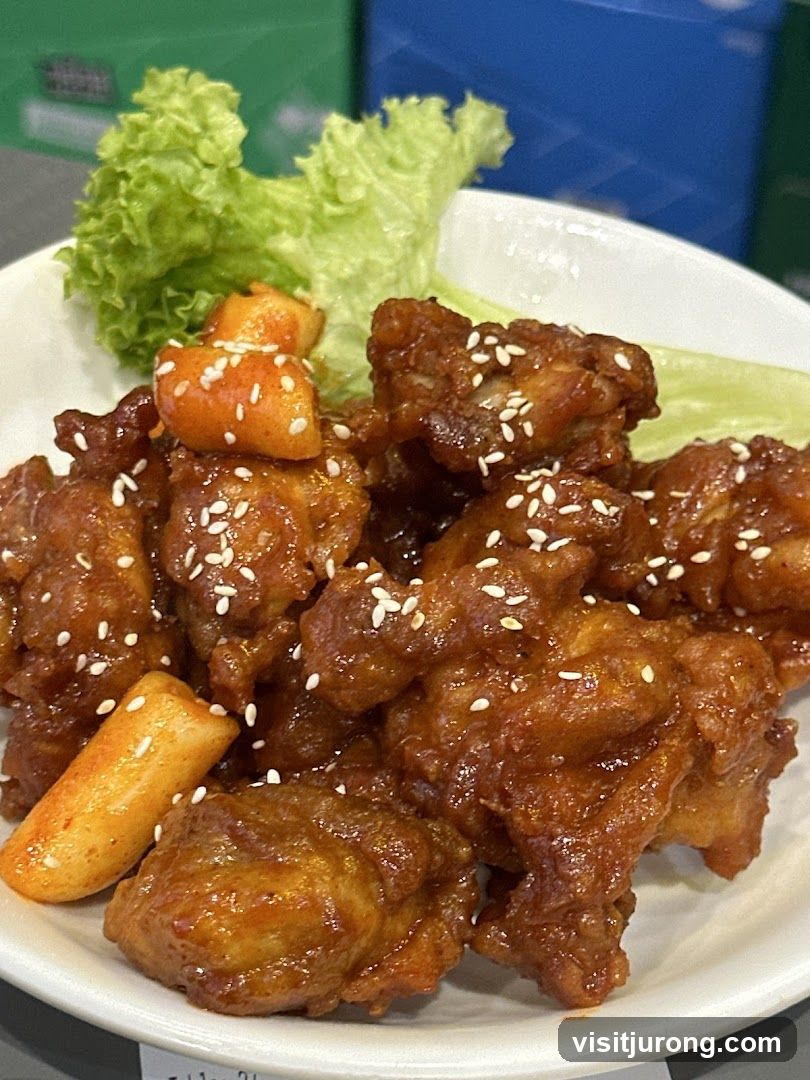 Korean Fried Chicken with Tteokbokki