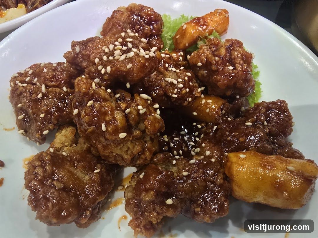 Korean Fried Chicken with Tteokbokki