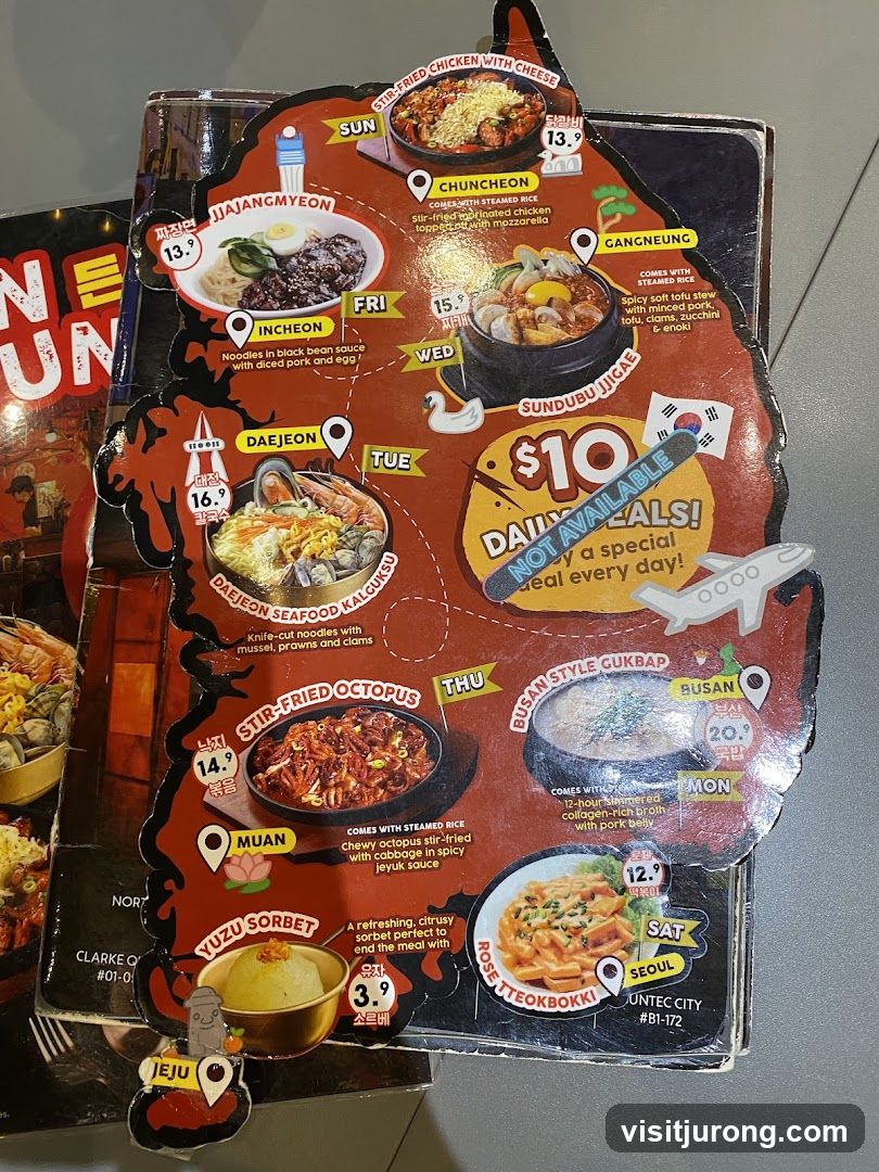 Korean Food Menu