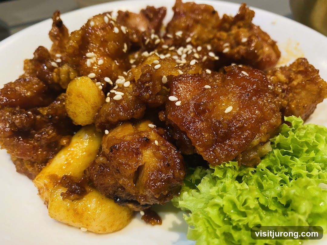 Korean Fried Chicken with Tteokbokki