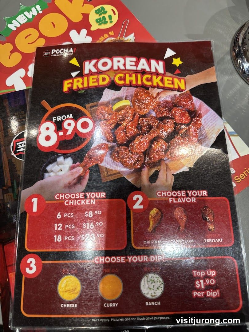 Korean Fried Chicken Menu