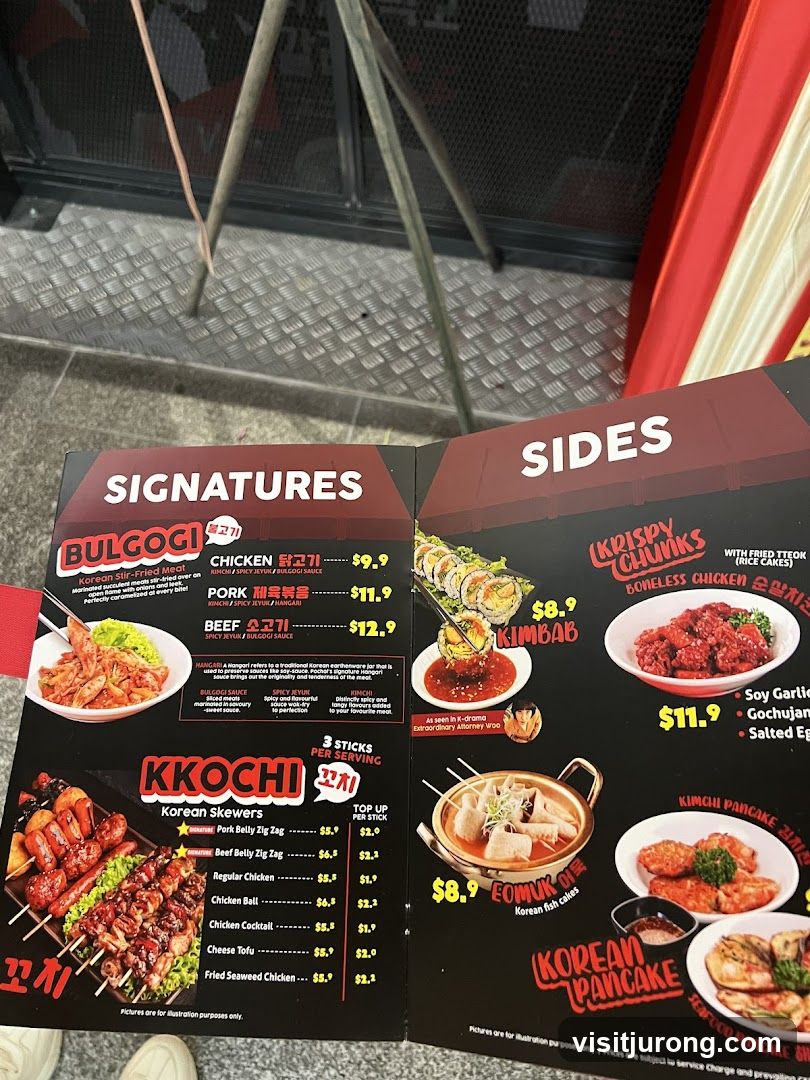 Korean Signatures and Sides Menu