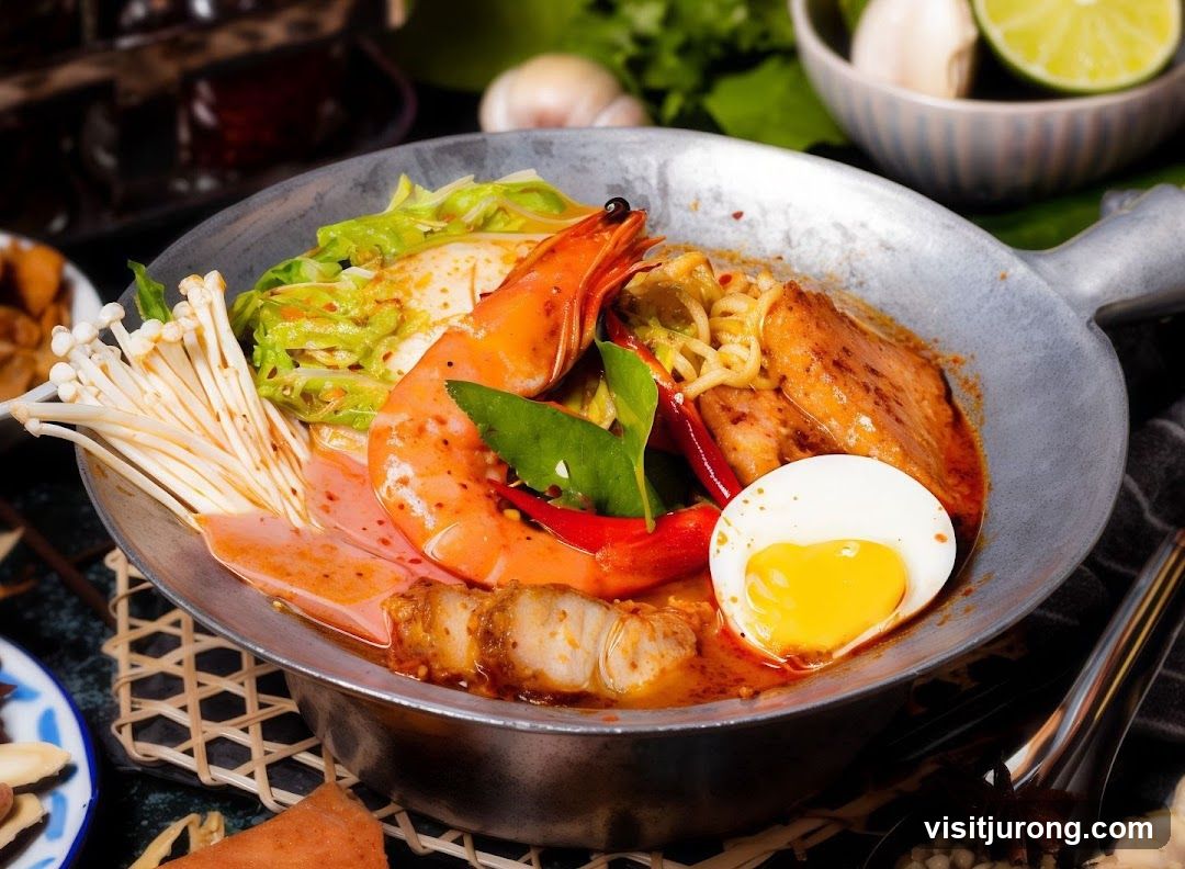 Spicy Noodle Soup with Shrimp and Pork Belly